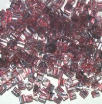 50g 4x3mm Crystal Cranberry Montana Tiny Cubes